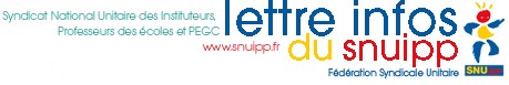 Lettre d'infos du SNUipp/FSU