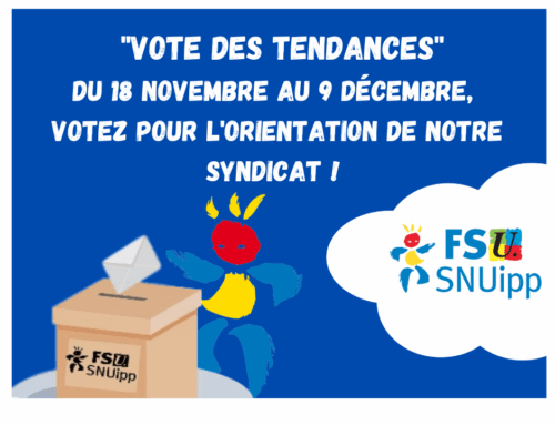 Consultation interne des syndiqué-es de la FSU-SNUipp : du 18 novembre au 9 décembre !